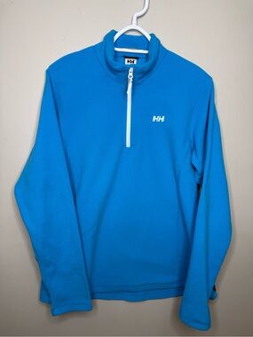 Helly Hansen Bright Blue Quarter-Zip Fleece Pullover Womens XL